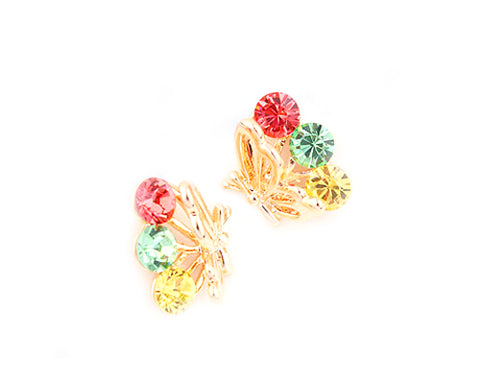 Charming Rainbow Butterfly Stud Earrings