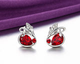 Adorable Rabbit Shaped Bling Swarovski Crystal Stud Earrings