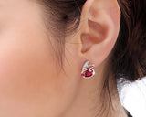 Adorable Rabbit Shaped Bling Swarovski Crystal Stud Earrings