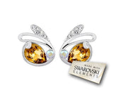 Adorable Rabbit Shaped Bling Swarovski Crystal Stud Earrings