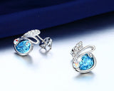 Adorable Rabbit Shaped Bling Swarovski Crystal Stud Earrings