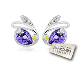 Adorable Rabbit Shaped Bling Swarovski Crystal Stud Earrings