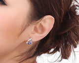 Adorable Rabbit Shaped Bling Swarovski Crystal Stud Earrings