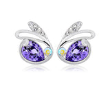 Adorable Rabbit Shaped Bling Swarovski Crystal Stud Earrings