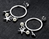 Starfish Bling Swarovski Crystal Dangle Earrings for Women