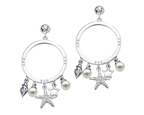 Starfish Bling Swarovski Crystal Dangle Earrings for Women