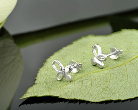 925 Sterling Silver Butterfly Stud Earrings