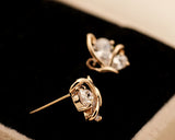 Rise Butterfly Crystal Stud Earrings for Women