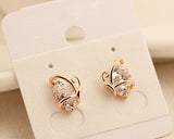 Rise Butterfly Crystal Stud Earrings for Women