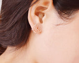 Hollow Butterfly Rose Gold Stud Earrings