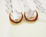 Shell Star And Moon Stud Earrings for Women