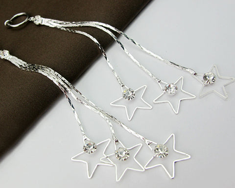 Tassel Stars Crystal Earrings Dangle Earrings for Women