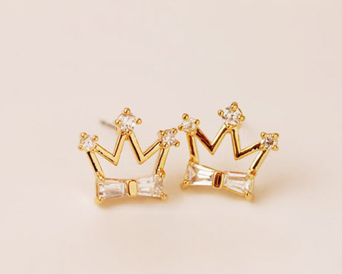 Sweet Prince Crystal Stud Earrings for Women