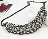 Vintage Gems Black Crystal Necklace