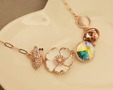 Flower Beauty Pageant Crystal Necklace