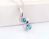Ripple Blue Crystal Necklace