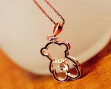 Teddy Bear Crystal Necklace