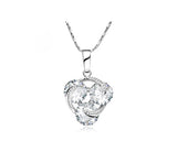 Three In Love Silver Crystal Necklace