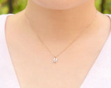 18K Gold Plated Personalized Initial Letter Pendant Necklace - A-Z