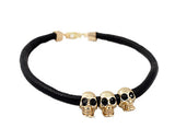 Punk Skull Leather Necklace