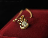 Elegant Princess Of Crown Crystal Necklace - Gold