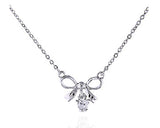 Lovely Bow-knot Crystal Necklace