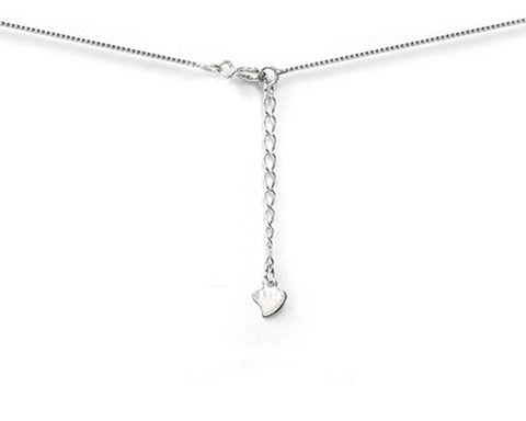 Classic 925 Sterling Silver Ribbon Necklace - Silver