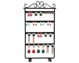 Elegant Metal Jewelry Earring Organizer Stand - Black