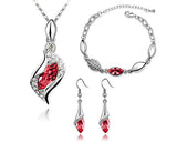 Classic Series Crystal Jewelry Set - Red