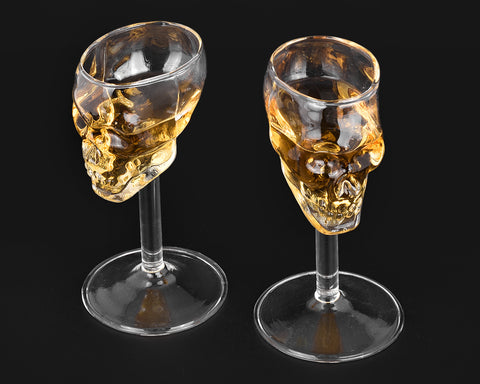 2 Pcs 75ml Crystal Skull Wine Glass