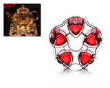 Heart Shaped Glass Teapot Warmer