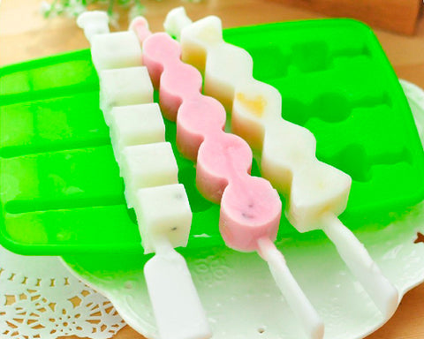 Silicone Multi Shapes Ice Pop Maker - Green