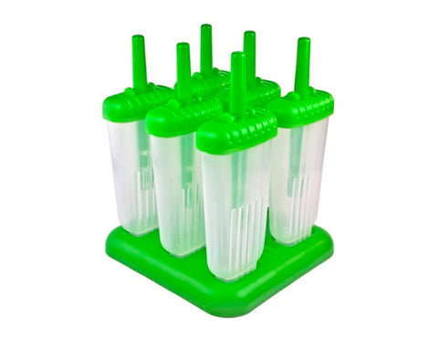 Reusable Ice Pop Molds Set of 6 - Green