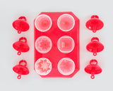 Reusable Mini Ice Pop Molds Set of 6 - Red