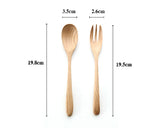 8&quot; Wooden Spoon and Fork Serving Set