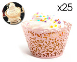 Laser Cut Cupcake Wrappers Cake Decoration for Wedding Baby Shower