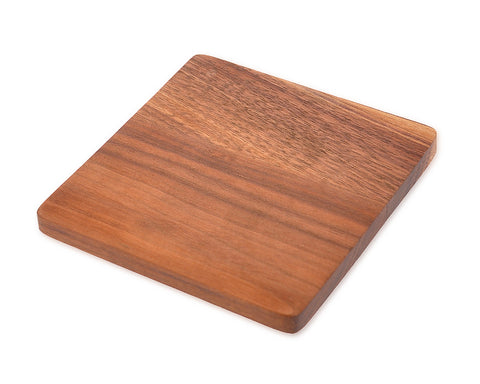 Natural Square Wooden Table Drink Coasters Set for 4