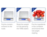 2000g x 0.1g Stainless Steel Digital Scale with Two Trays