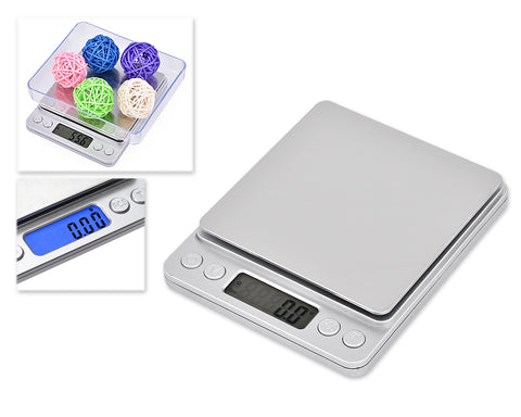 2000g x 0.1g Stainless Steel Digital Scale with Two Trays