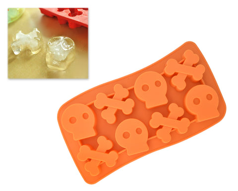 Silicone Skull and Crossbones Ice Cube Tray - Random Color