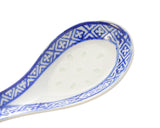 4 Pcs Chinese Style White Porcelain Blue Patterned Spoons