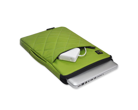 Diamond Series MacBook Sleeve Case with Handle - Green