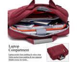 15.6&quot; Nylon Shoulder Bag with Detachable Shoulder Strap - Red