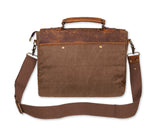 Vintage Canvas Satchel Messenger Bag for Men - Coffee