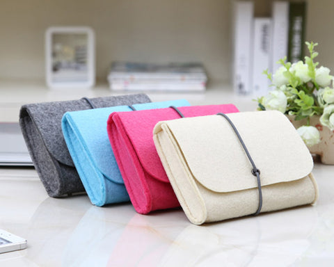 Wool Series MacBook Accessories Hand Pouch - Magenta