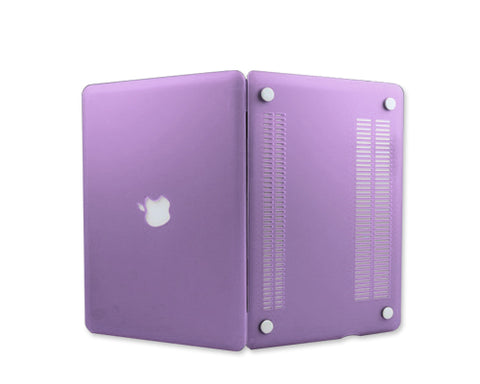 Matt Series 12&quot; MacBook Hollow-out Logo Hard Case - Purple