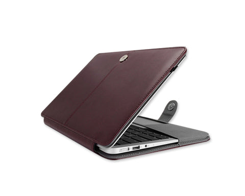 Fold Series 11&quot; MacBook Air Flip Leather Case - Deep Brown