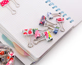 48 Pcs Assorted Color &amp; Patterned Binder Clips Set - 19mm and 25mm