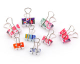 48 Pcs Assorted Color &amp; Patterned Binder Clips Set - 19mm and 25mm