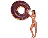 Giant Inflatable Donut Pool Float Toy - Brown